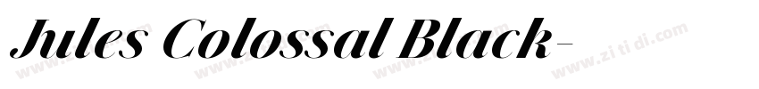 Jules Colossal Black字体转换